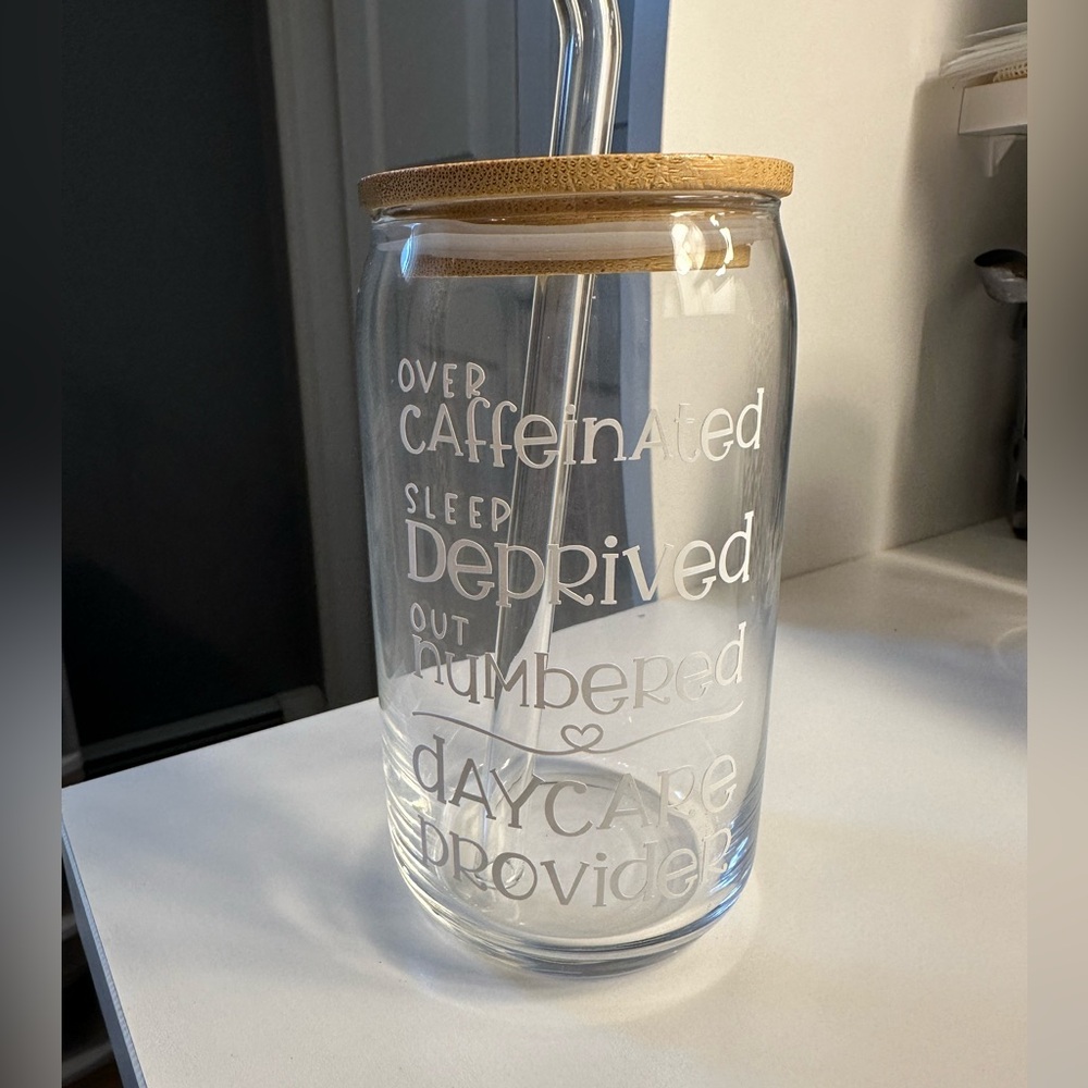 Daycare Provider Glass Cup